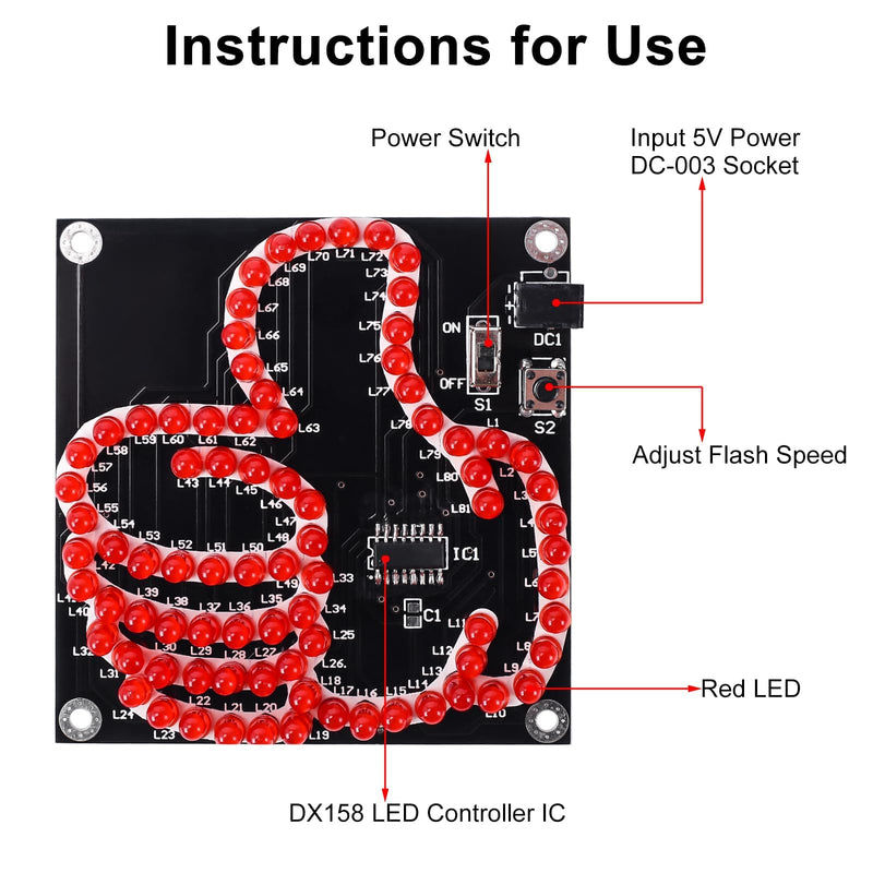 DONGKER soldering kit, LED light soldering practice set, DIY LED lights, electronic kits for students, teaching and learning training, DIY soldering project thumbs up