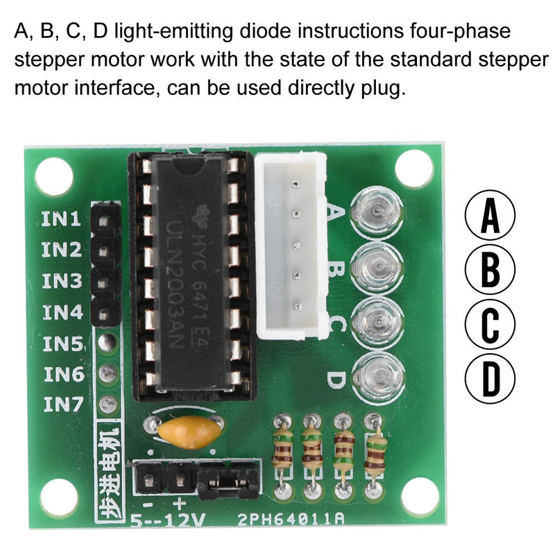 Walfront 5Pcs ULN2003 Stepper Motor Driver Module Driver Board Stepping Module for 4 Phrase Stepper Motor