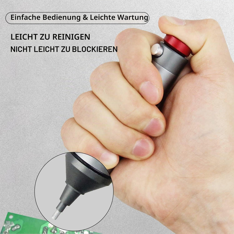 Desoldering Pump with High Temperature Resistant Silicone Nozzle | High-quality aluminum housing, solder sucker, stronger suction power, indispensable accessory for professional welders TIPS Desoldering Pump