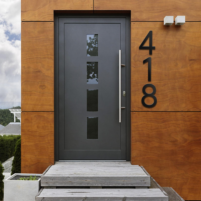 8 Inch House Numbers, Self-adhesive House Number Acrylic Modern House Numbers for Outside Black Mailbox Numbers Address Home Number for House Apartments Office Hotel Room Easy to Install (9) 8in No.9