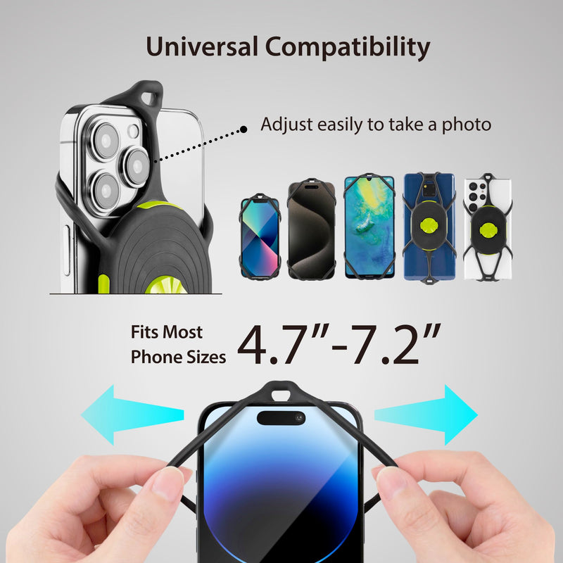 Bone Run Tie Connect Kit 2 Magnetic, Phone Holder for Running, 360°Rotation & Quick Release Sports Armband for iPhone 15 14 13 12 Pro Pro Max XS XR Samsung Galaxy, Fits 4.7"-7.2" Phone