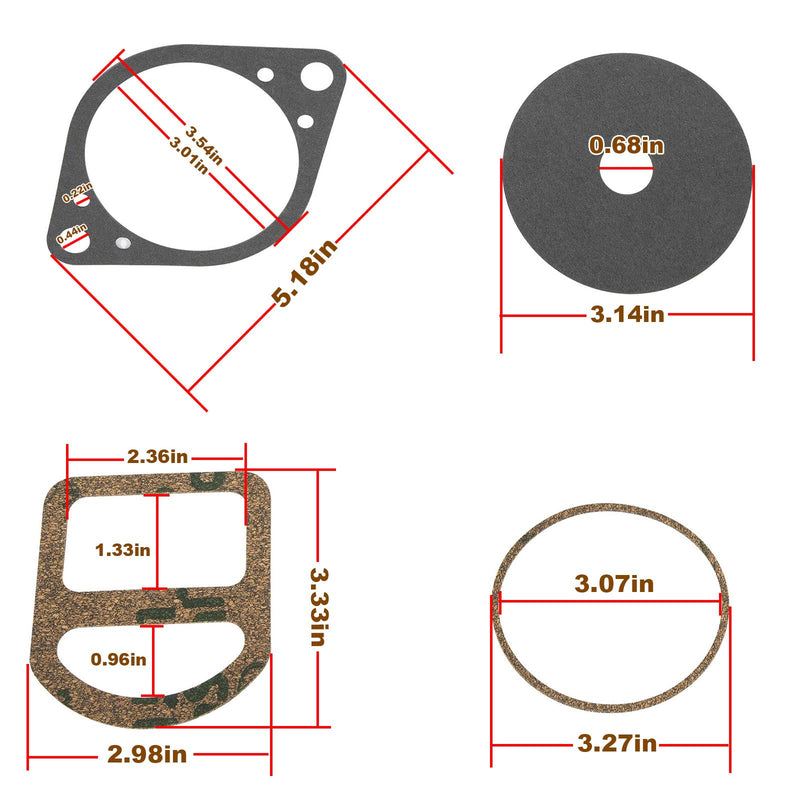 9N12104 Distributor Gasket Set for Ford/New Holland Tractor 2N/8N/9N,Replaces for 91A12114 9N12140A 9N12143 9N12276B