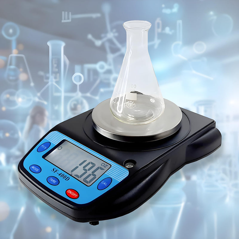 Digital Laboratory Balance 0.01g Precision Lab Scale for Bench Weighing SF-400D-R-B