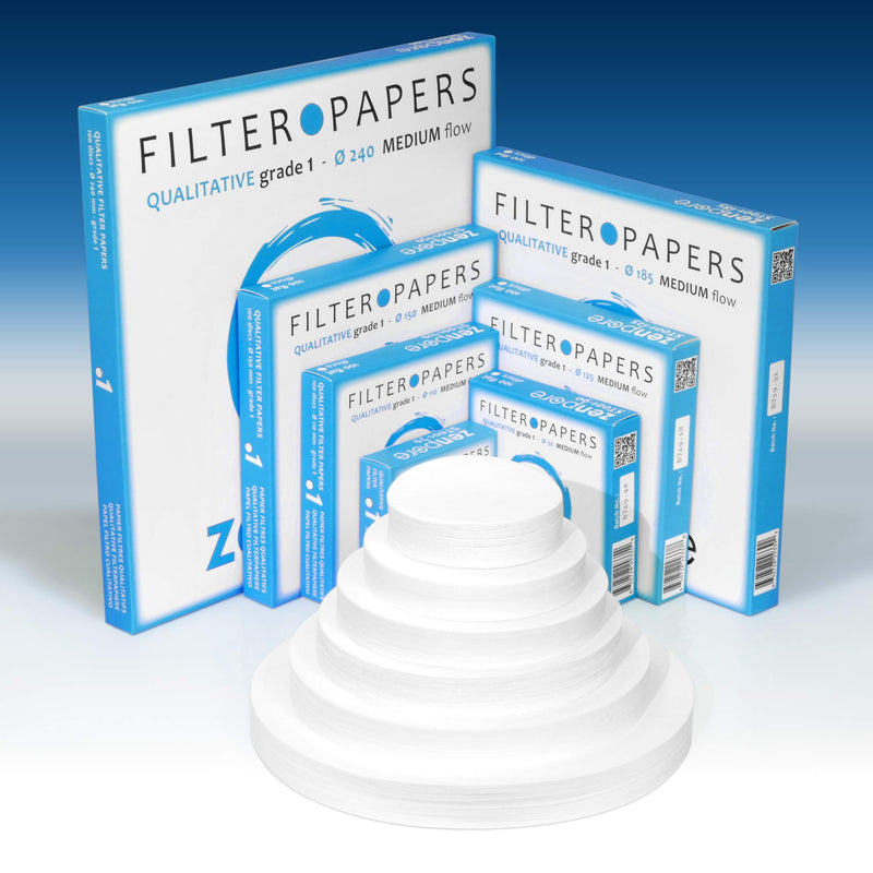 7 cm Laboratory Filter Paper, Quality Standard Grade 1 - Medium Flow 70 mm (100 Discs) 7cm Durchmesser