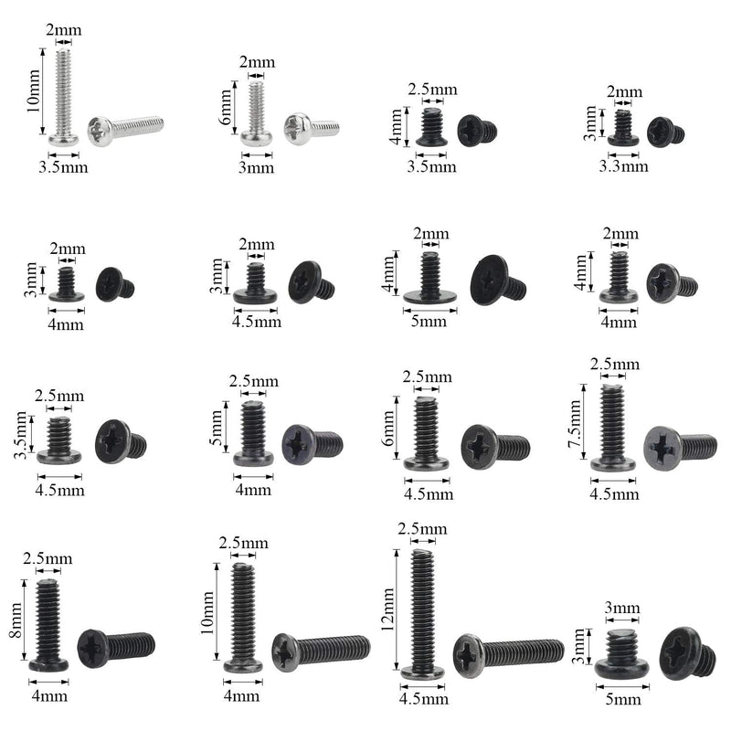 800 Pieces Laptop Notebook Computer Screw Replacement Repair Kit, Electronic Repair Screws for SSD, Laptop Notebook Computer