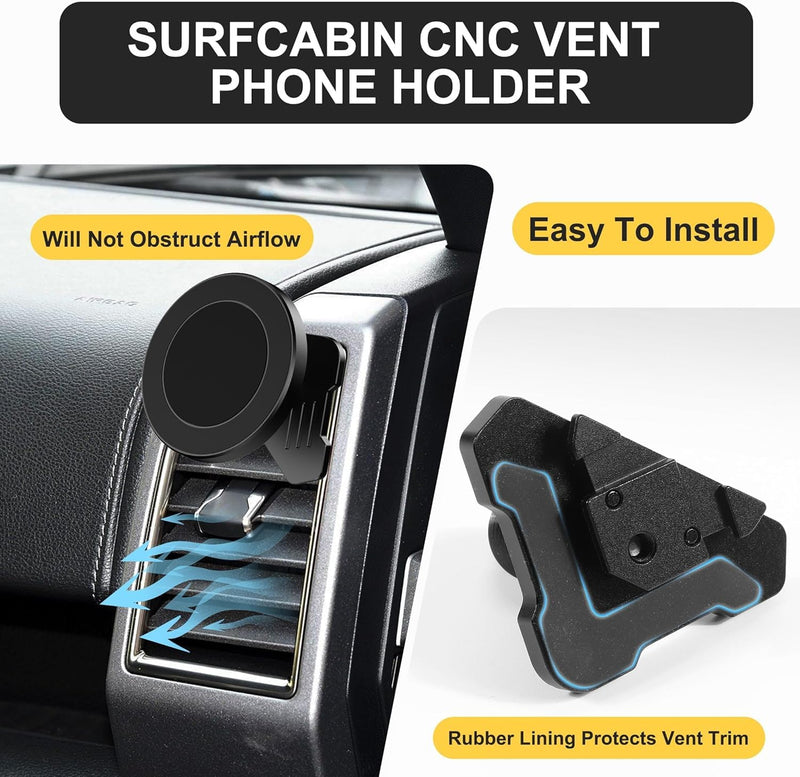 Car Phone Holder Mount, Magnetic Car Air Vent Cell Phone Mount，Adjustable Holder Compatible with F150 2015-2020 & Super Duty F250 F350 F450 2017-2021 Universal Bracket Stand for iPhone & Android