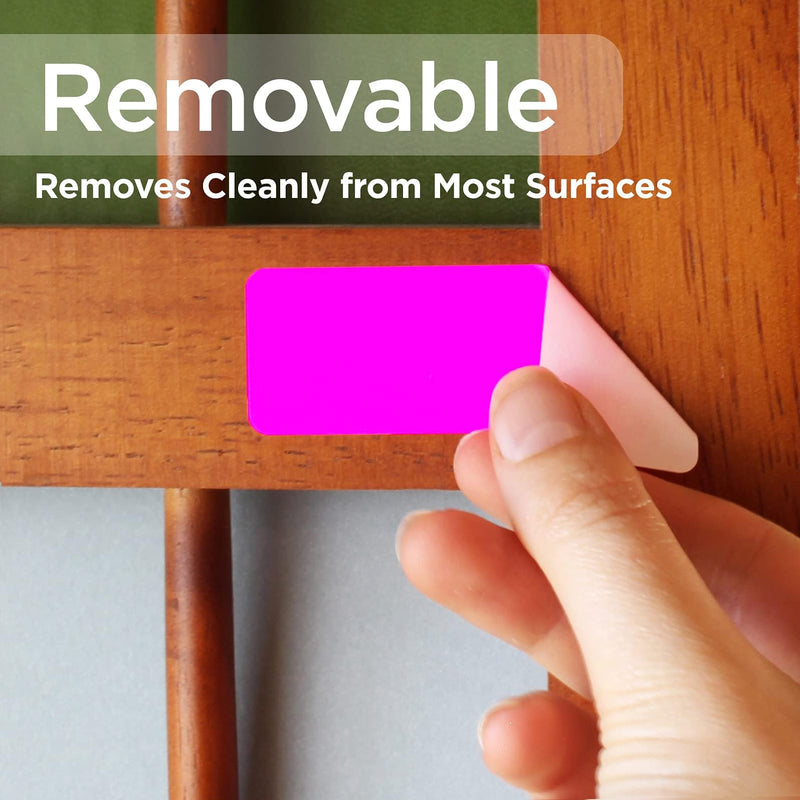 ChromaLabel 1 x 3 Inch Removable Color Code Rectangle Labels, 150 Stickers per Pack, Fluorescent Pink