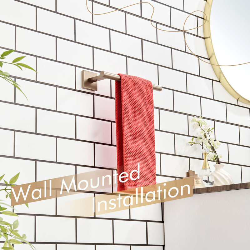 KOKOSIRI Bathroom Towel Bar Hand Towel Holders Wall Mount Toilet Kitchen Cabinet Paper Holder Stainless Steel Bath Hardware Champagne Bronze, B3008CPG 1 Pack