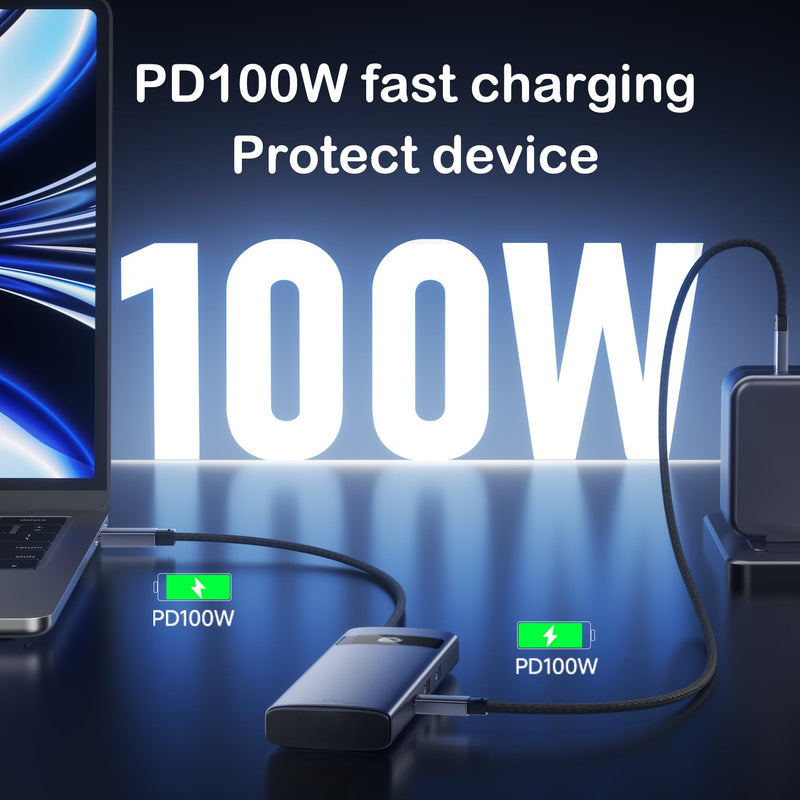 7-in-1 USB C Hub,4K 30Hz HDMI Adapter, USB-C Docking Station with 100W PD,TF/MicroSD Card Reader,USB-A 2.0,3.0,Type-C 3.0 Ports,Compatible with MacBook Pro/Air,iPad,iPhone15/Pro Max 7 in 1