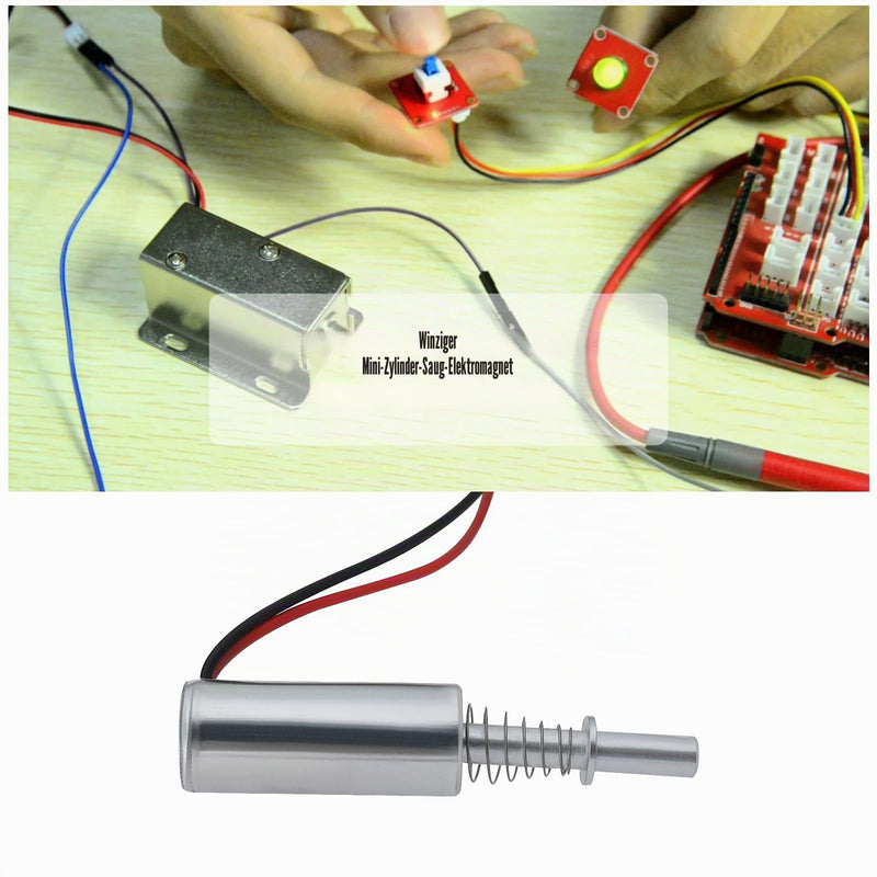 1 x Mini Mini Cylindrical Suction Solenoid Tubular Micromagnetic Suction Cup for Electromagnetic Suction Electromagnetic Lock 8x34.5x2.9mm 3V