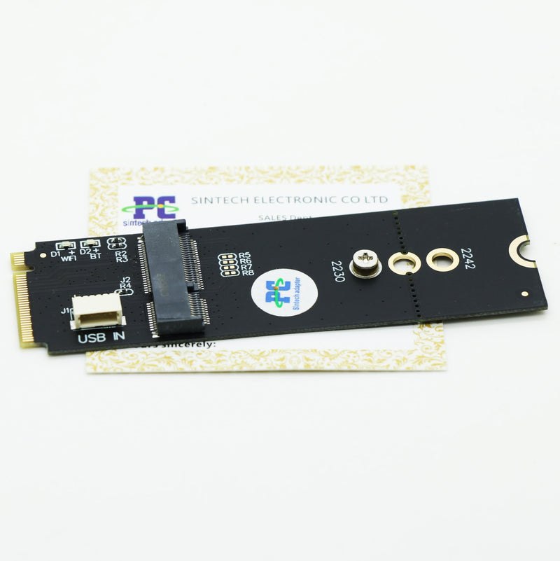 Sintech M.2 M-Key M.2 A/E Key,NGFF Key-E Card to M.2 Key M Adapter Card Compatible with Intel 7260,8260,9260