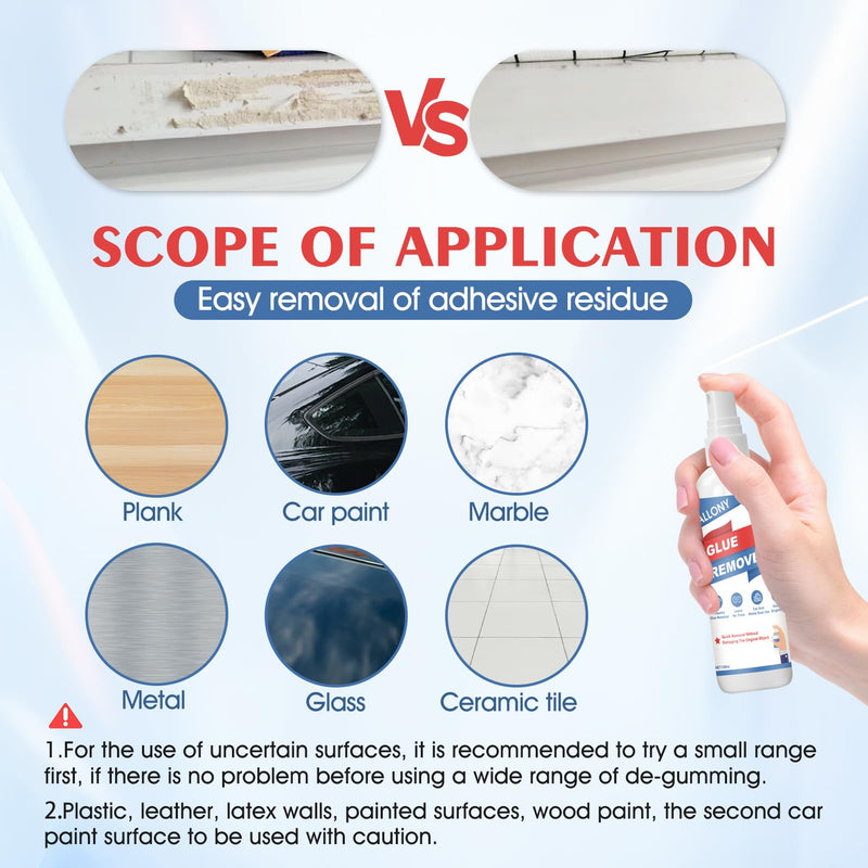 Sticker Remover, Adhesive Remover, Extra Strong, Quick Dissolvable, 120 ml | Label remover, label remover spray, adhesive residue remover, window frame, labels effectively removes surfaces a