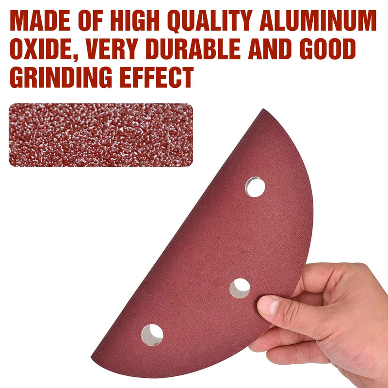 KONGMING Sandpaper 225 mm Velcro Pack of 25 6 Holes Grain P40 for Drywall Sander Sanding Giraffe Long Neck Sander 25.0