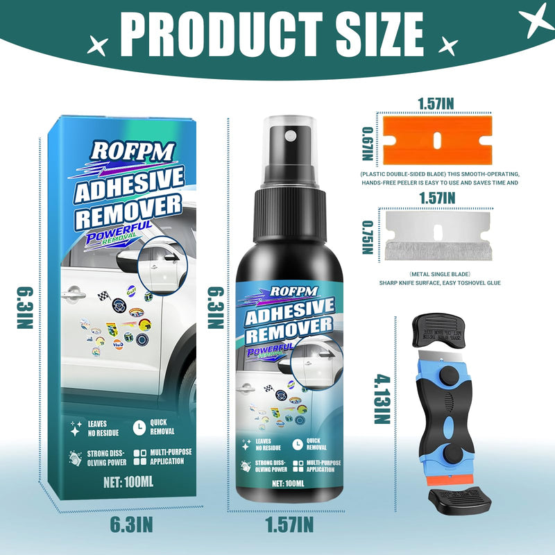 Sticker Remover, Extra Strong, Adhesive Residue Remover Car/Window Frame, Superglue Remover, Label Remover Spray, Adhesive Remover, Quickly Removes Adhesive Residues and Stickers, 100 ml