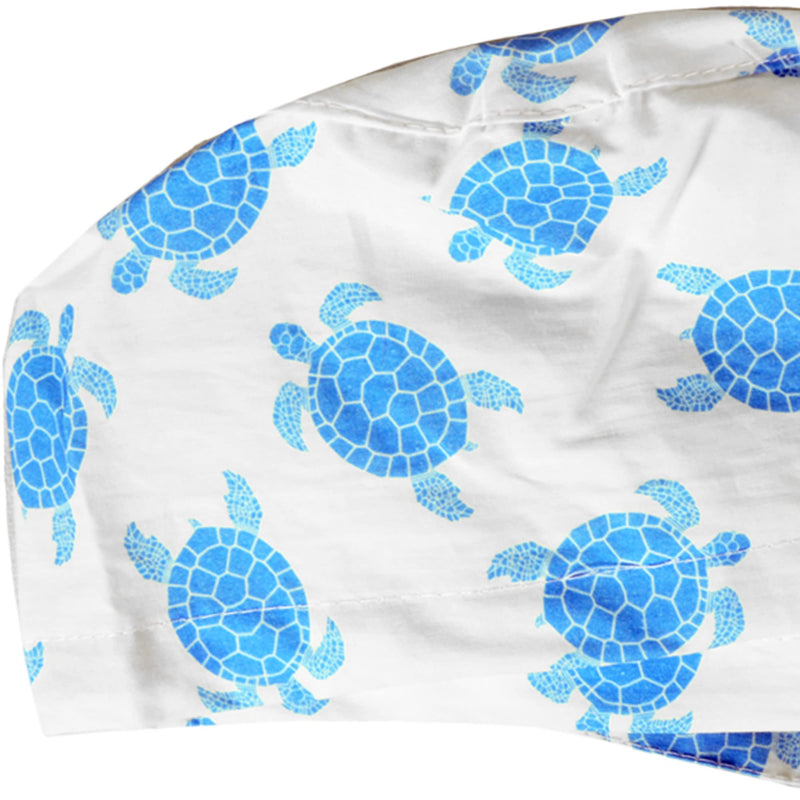 GIMA HOOD VARIOUS PATTERNS Surgical caps made of 100% high quality pure poplin 40 cotton, absorbent, highly breathable, latex-free M Medium or short hair turtles