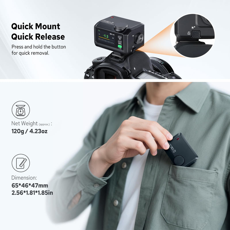 Godox iT30Pro-C TTL Mini Flash for Canon Cameras, Touchscreen 1/8000s HSS 2.4G Wireless Flash Speedlite, Built-in Battery