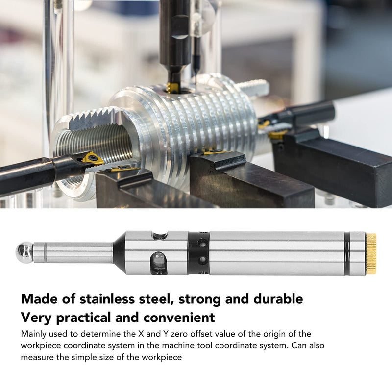 Electronic Optical Edge Finder with LED, 20mm Shank, Non Magnetic Stainless Steel Centering Rod, Total Tone for CNC Lathes and Milling Machines