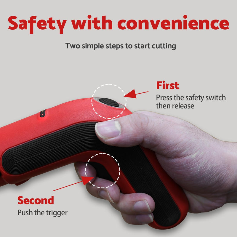 S&F STEAD & FAST Electric Cardboard Cutter Tool 4V, Cordless Electric Scissors for Box, Fabric, Carpet, Power Cutter with Charger, 2 blades included