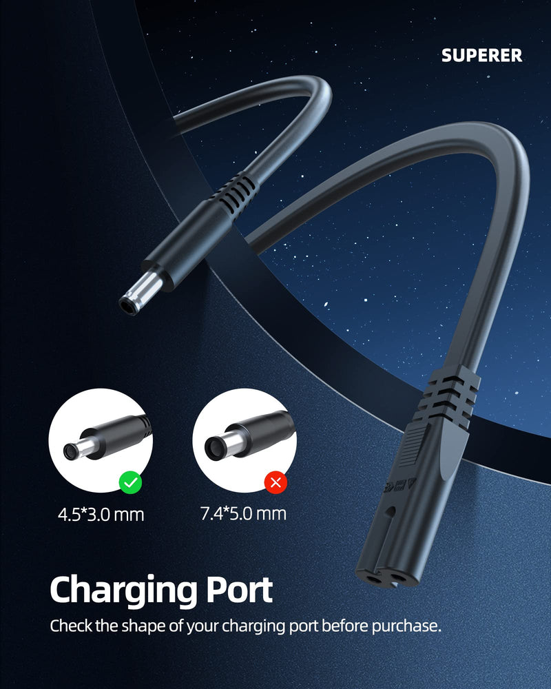 65W 45W AC Power Cord Fit for Dell Docking Station D1000 D3100 5M48M 452-BBPG 5RR7X Ultra HD 4K Triple Display Wireless Charger Adapter Supply Cable