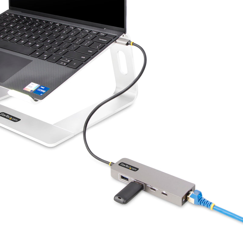 StarTech.com 3-Port USB-C Hub, 2.5 Gbps Ethernet, 100W PD Pass-Through Port, USB 3.2 10Gbps, 2X USB-A/1x USB-C, Portable Hub