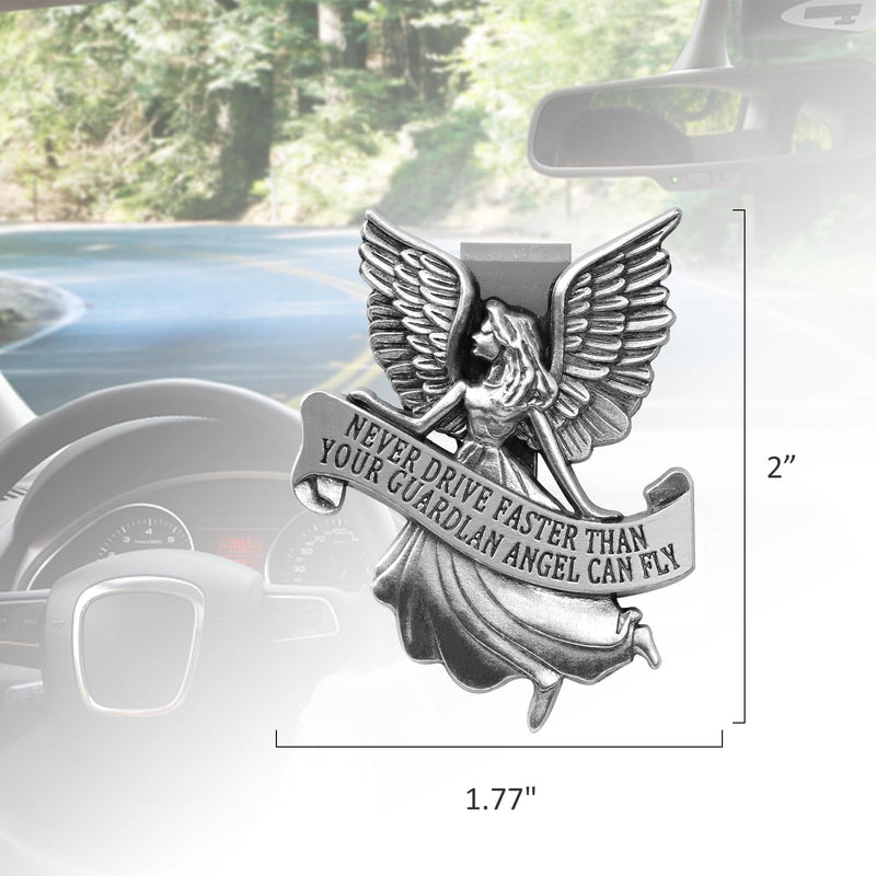 Guardian Angel Car Visor Clip, St. Christopher Medal for Car, Car Accessories Car Safety Gifts for New Drivers Teens Boys Parent Family Friends, New Car Gifts