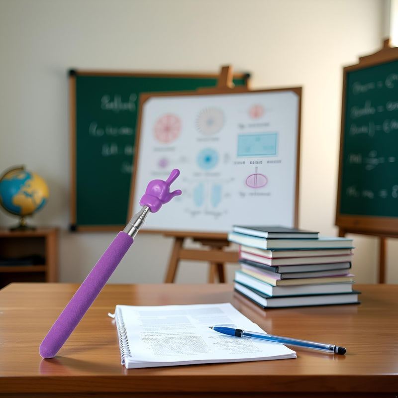 Purple Telescopic Teachers Pointer, Teaching Pointer Stick for Classroom, Metal Hand Retractable Pointer Extended Length 21.6 Inch, Handheld Presenter Whiteboard Pointer,Presentation Products