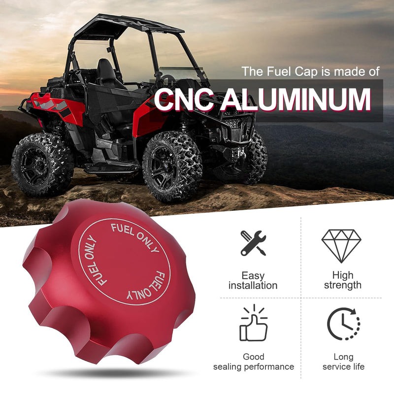 M MATI Fuel Cap Gas Cap Red for Polaris RZR Ranger General Sportsman Scrambler Magnum Outlaw Trail Blazer Boss RMK INDY SwitchBack IQ Rush