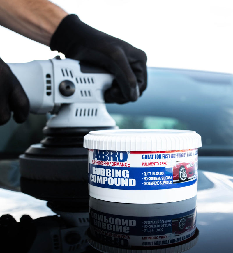 ABRO Superior Performance Rubbing Compound, 10 oz., High-tech Shine Car Scratch Remover for Vehicles, Restorers Swirls and Scratches, Buffing Compound for Oxidized Finishes, Smooth, Reflect, Clean 1