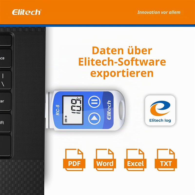 Data logger - ELITECH 32000 Point USB Temperature Data logger Recorder Internal Sensor RC-5 1Pack