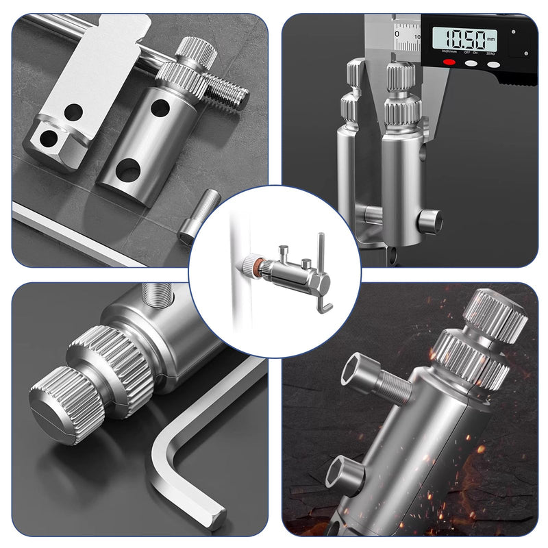 Screw Extractor, Screw Extractor for Removing Pipe Breakage Screws, Left Extractor for Repairing Pipe Thread Connections, Screw Remover Adjustable, Suitable for 1/4, 1/6 and 1 Inch Pipe