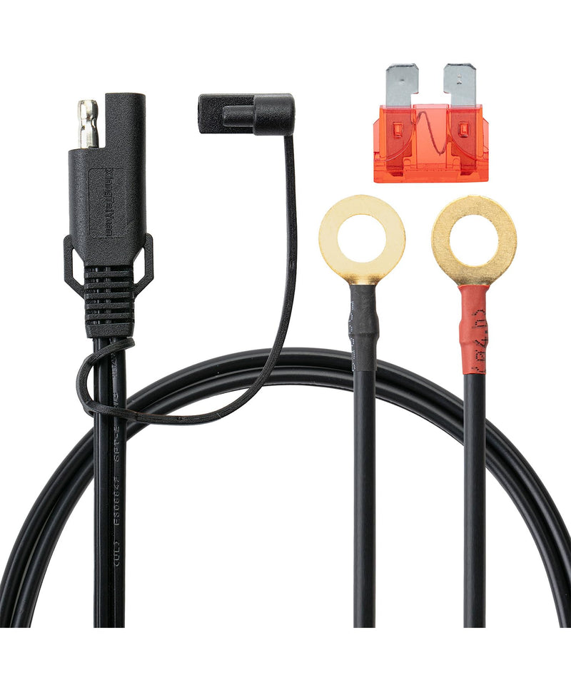 Bates- SAE Battery Connector, 2 Pack, 2 FT, SAE to O Ring Terminal Harness, 2 Pin Battery Connector, SAE Connector, Battery Quick Connect, SAE Extension Cable, Battery Cable Connector, SAE Adapter