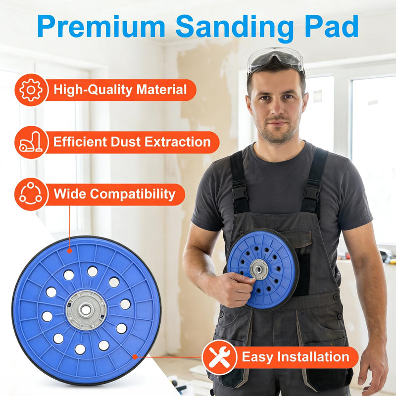 Giraffe Sander Diameter 215 mm, Sanding Disc with 10 Holes, Wall and Ceiling Sander, Replacement Parts, Compatible with DWS225BT/DC/R and DS 200/210/900/920/930 (Blue)