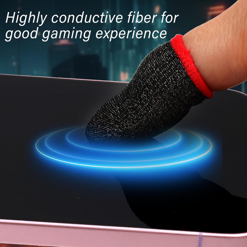 40 Pcs Finger Sleeves, Gaming Finger Sleeve for Gaming Thumb Sleeves Gaming Finger Protector Thumb Sleeve Anti Sweat Breathable Touchscreen Finger Cover for Phone Game (4 Colors)
