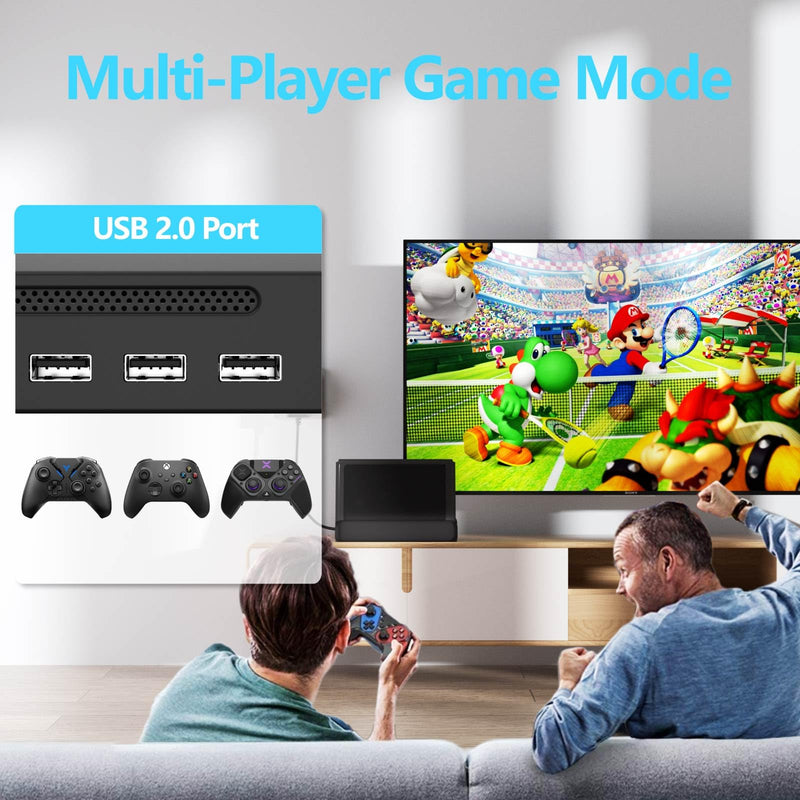 Docking Station for Switch & Switch OLED with Ethernet Port, 4K HDMI TV Hub and USB Ports for Lag-Free Gaming, Ultimate Home Gaming Performance Hub