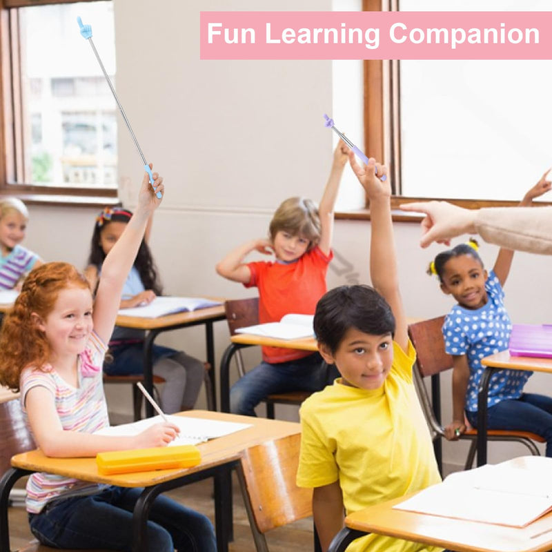 5 Pcs Telescopic Teachers Pointer, Extendable Hand Pointer Stick, Mini Retractable Classroom Pointers for Teachers Presenters and Educators (Blue+Green+Yellow+Pink+Purple)