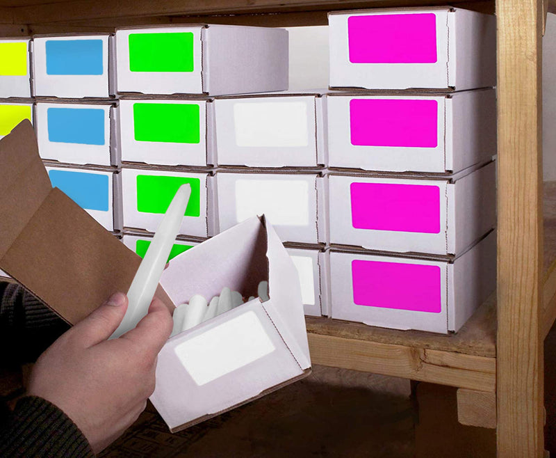 ChromaLabel 2 x 4 inch Permanent Color Code Rectangle Labels, 250 Stickers per Roll, Fluorescent Yellow