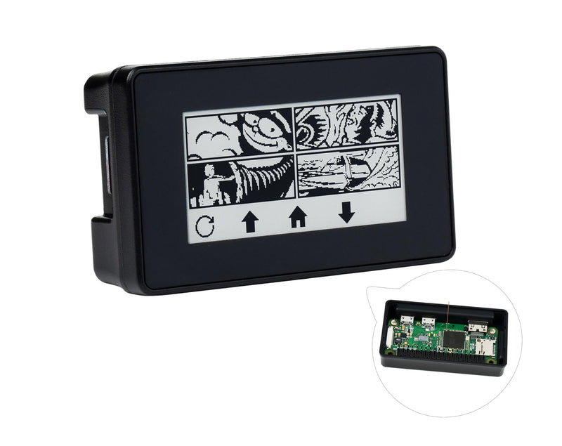 2.13inch Touch e-Paper Display with ABS Case for Raspberry Pi Zero 2 W/Raspberry Pi Zero/Pi Zero W/Pi Zero WH, 250x122 Pixels E-Ink, Paper-Like Effect Support Partial Refresh 2.13" Touch e-Paper with Case
