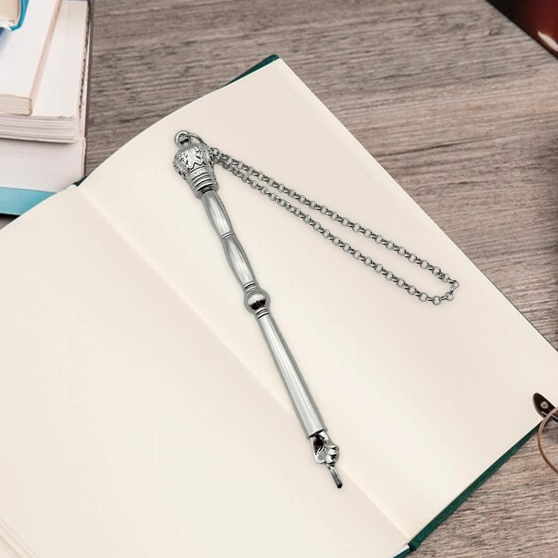 Bible Pointer Hand Pointer, Works of Art, Connected Chain Decorated,Bible Reading Tool,Torah Pointer, Silver Crown Head