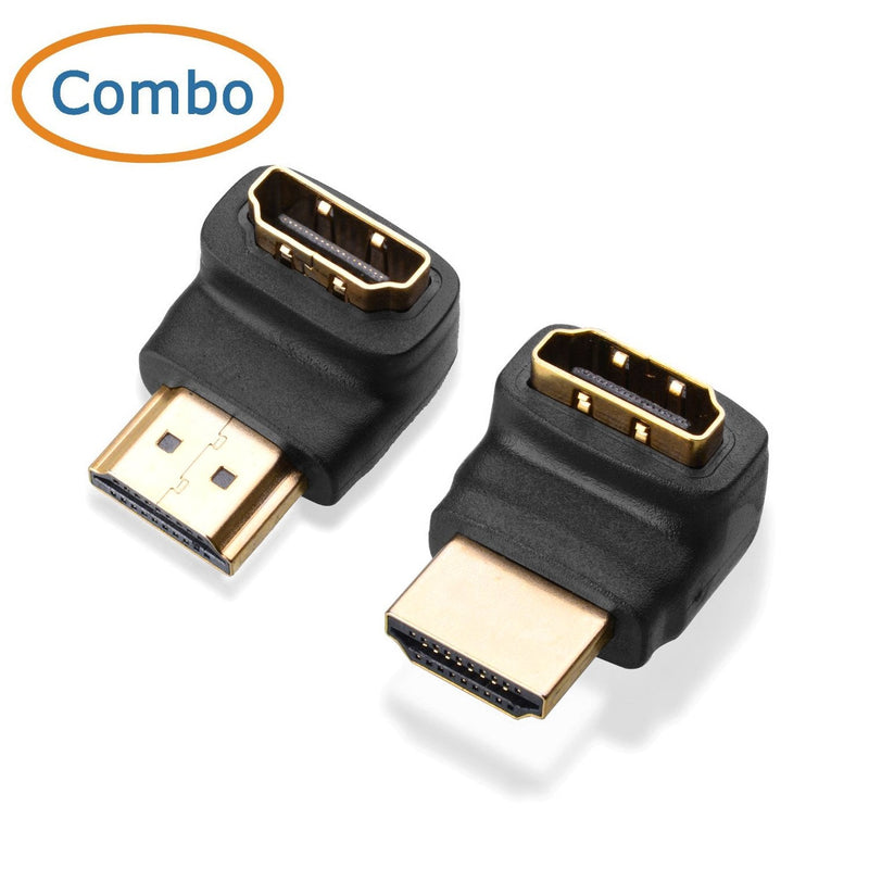 Cable Matters Combo Pack 270 Degree and 90 Degree HDMI Adapter (Right Angle HDMI) with 4K and HDR Support