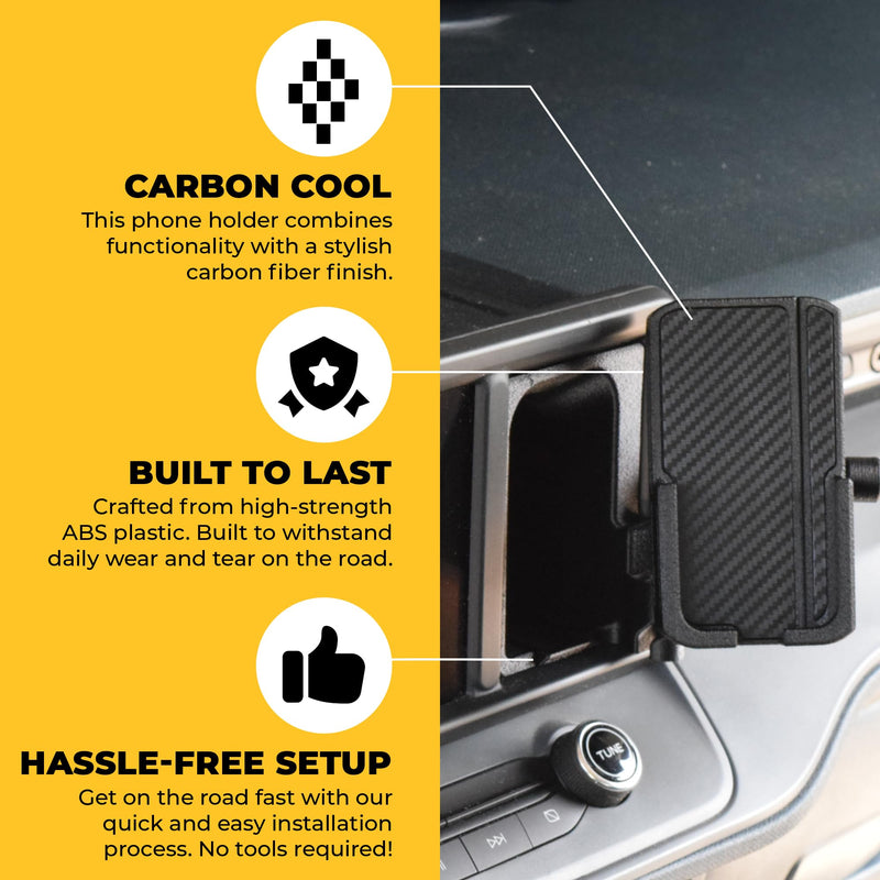 Phone Holder for Ford Mavrick 2022-2024 / Custom Fit/Screen Pocket