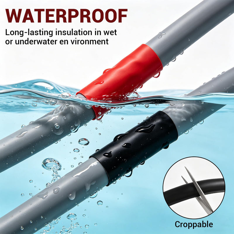 LALAGO Heat Shrink Tube Diameter 19.1 mm x 1.5 m with Adhesive Shrink Ratio | Heat Shrink Tube for Cable Insulation, Double Walled & Waterproof - Red + Black Ø19,1mm