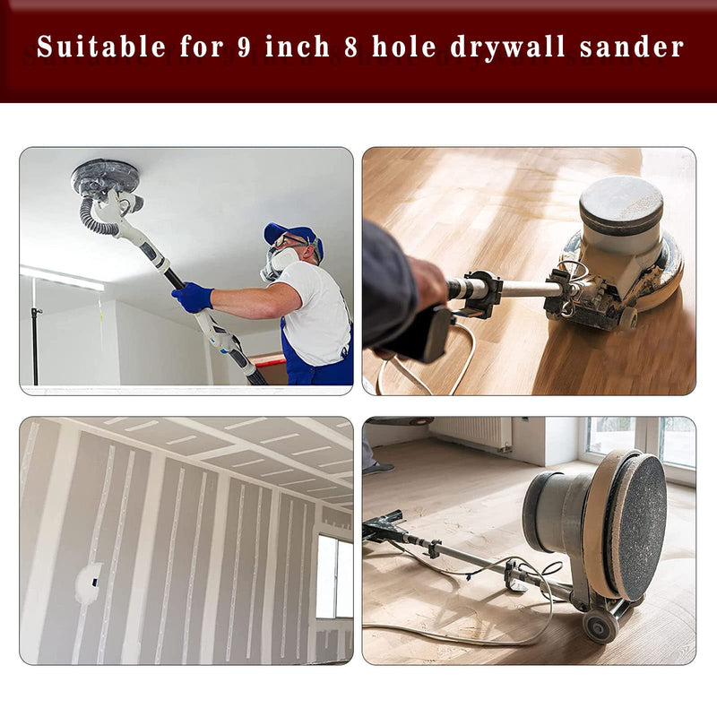 STEBRUAM sandpaper 225 mm Velcro, sanding disc 50 pieces 225 mm sanding discs for drywall sander sanding giraffe long neck sander sanding giraffe grit 10x P40/60/80/120/240 8 hole round 50 pieces - 40, 60, 80, 120, 240 grit