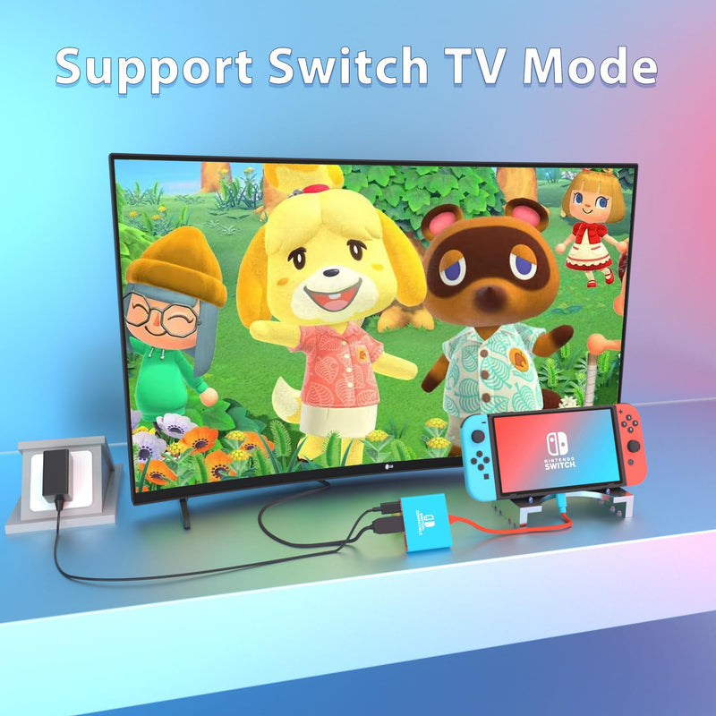 Switch Dock for Nintendo Switch Docking Station, Portable Switch TV Adapter Support 4K/60HZ Switch TV Dock Mode Compatible Steam Deck/Nintendo Switch OLED, Switch Travel Dock with HDMI2.0 USB3.0 Port