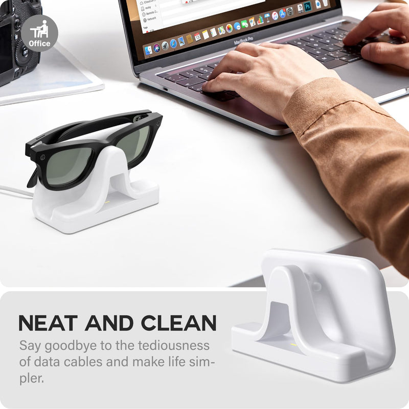 TUSITA Charging Stand & Cable Compatible with Ray-Ban Meta Smart Glasses