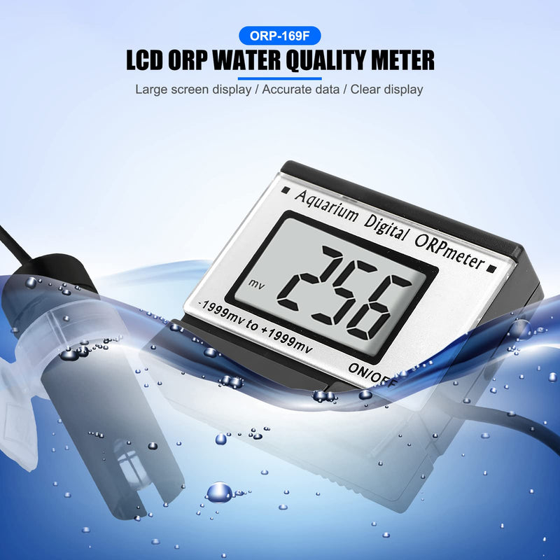 ORP-169F LCD Mini Redox Meter for Monitoring Test Equipment Water Quality Meter(European Plug) European Plug