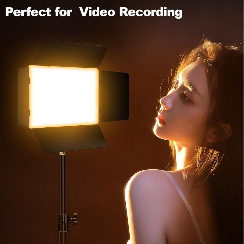 PIXEL Photography Light Camera Video Lighting 20W Bi-Color Dimmable 2500-6500K Led Camera Studio Streaming Lights Photo Video Shooting (Battery Not Included) Black