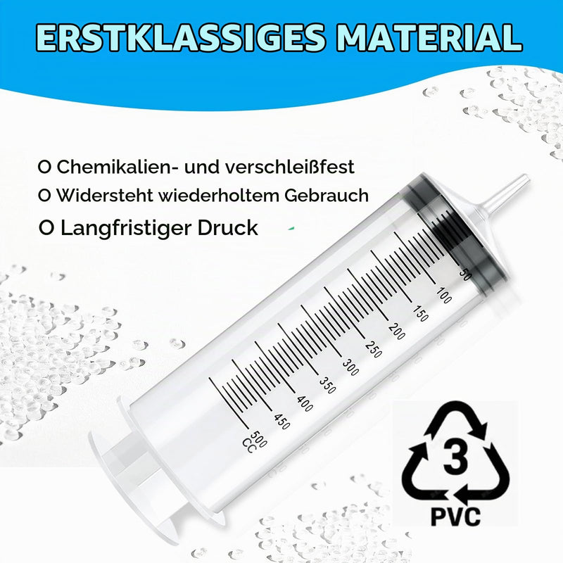 500 ml Large Syringe with Hose, Reusable Liquid Syringe | For pet feeding plant watering laboratory measurement dispensing 500ML