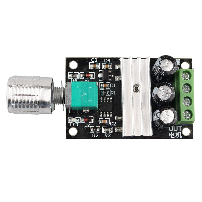 Jopto 2 pieces PWM DC motor speed controller, 6V 12V 24V 28V 3A 80W DC motor speed controller PWM adjustable variable speed switch DC motor driver 1203BK