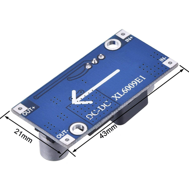DollaTek 5Pcs Boost Converter Module XL6009 DC-DC 3.0-30V to 5-35V Output Voltage Adjustable Step-up Circuit Board