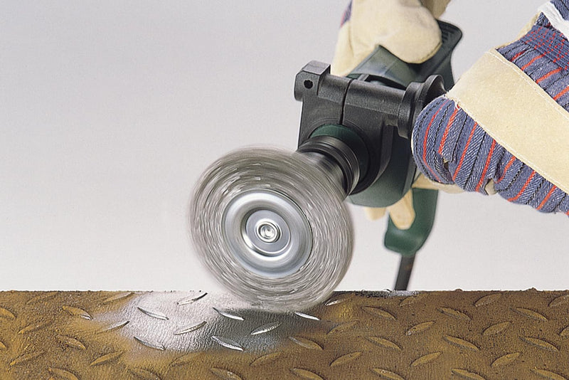 wolfcraft wire wheel brush Ø 75 x 10 mm, hexagon shank 1/4" (6.35 mm), 2100000 Ø75x10mm